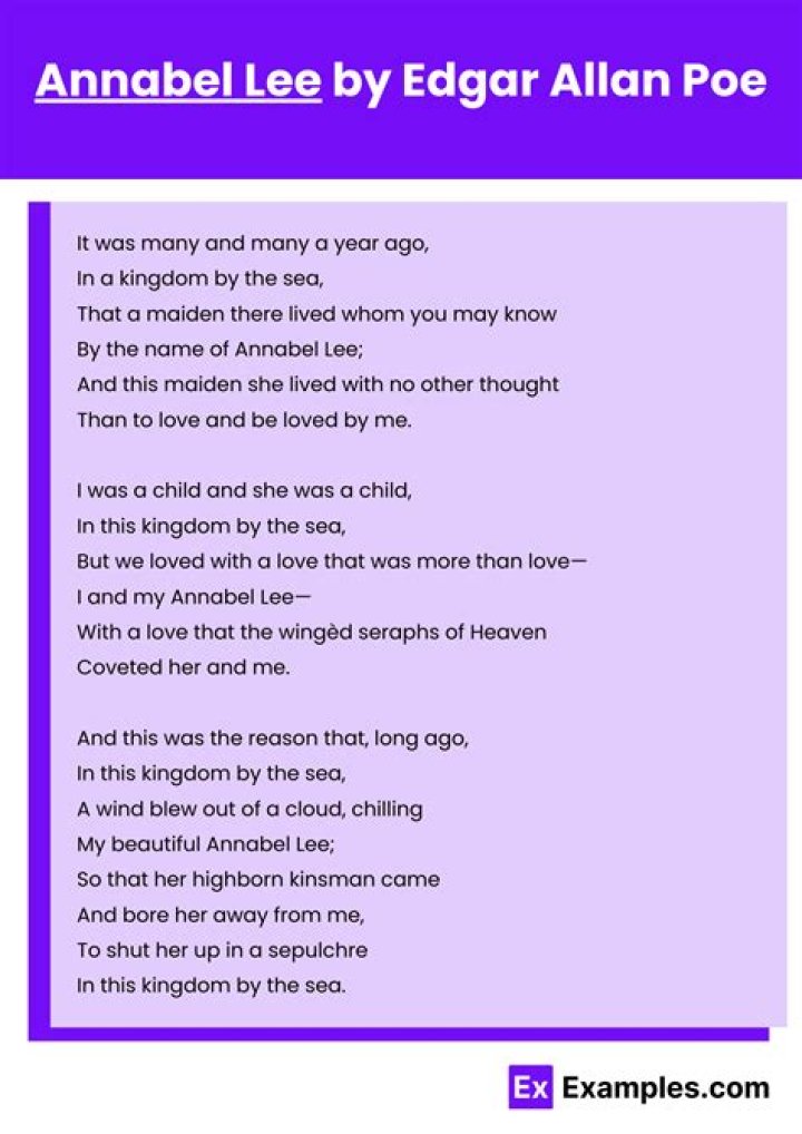 Exploring The Enchantment Of Annabel Lee Lyrics