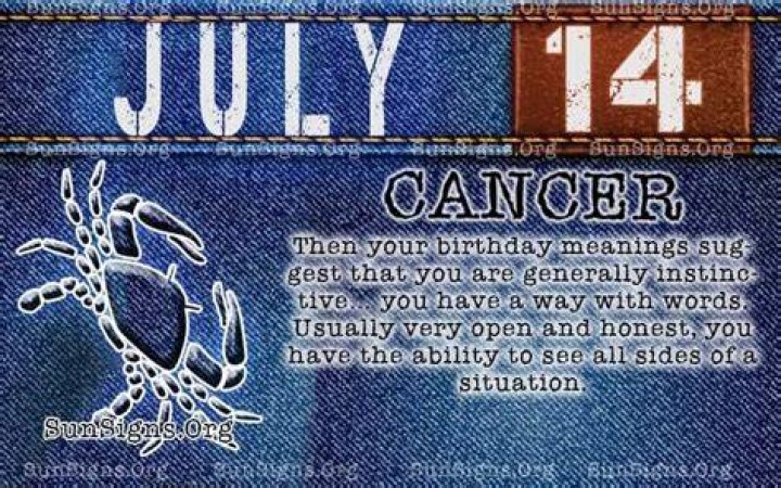 July 14 Zodiac (Cancer) Horoscope Birthday Personality and Lucky Things
